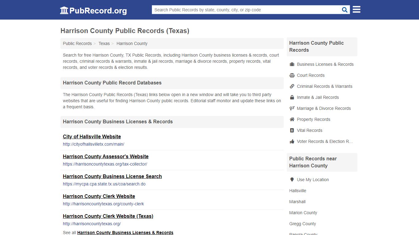 Free Harrison County Public Records (Texas Public Records)