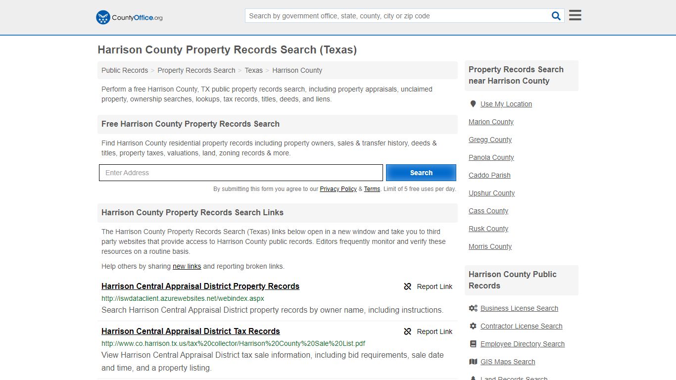 Harrison County Property Records Search (Texas)